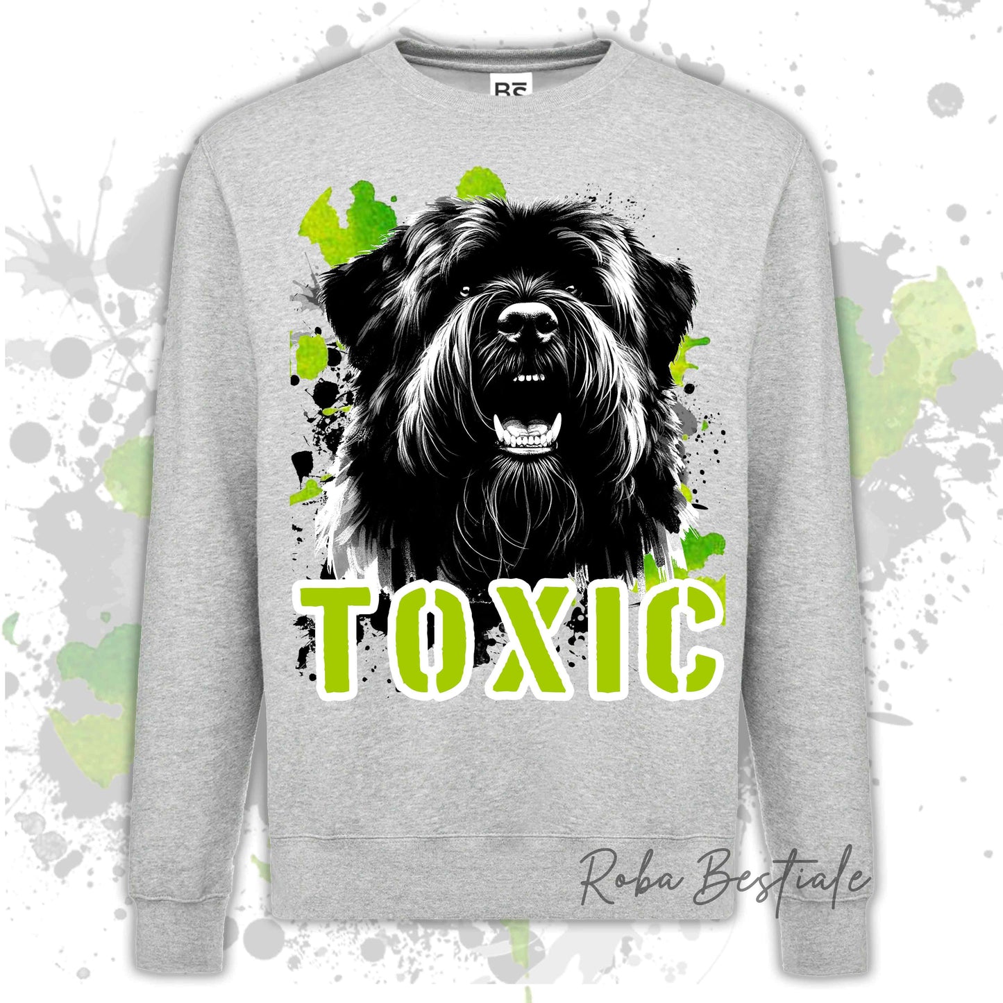 Felpa TOXIC - BOVARO DELLE FIANDRE - Girocollo, Unisex, in tanti colori! - dalla XS alla 3XL