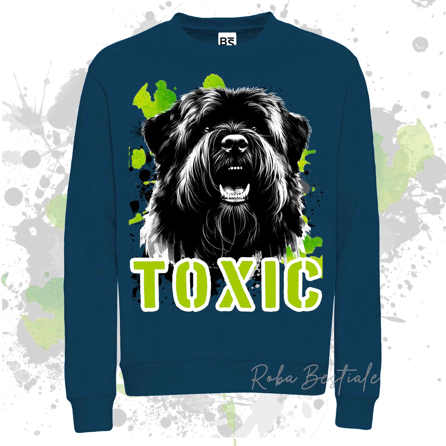 Felpa TOXIC - BOVARO DELLE FIANDRE - Girocollo, Unisex, in tanti colori! - dalla XS alla 3XL