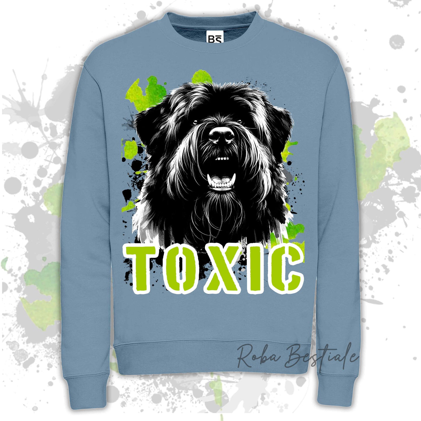 Felpa TOXIC - BOVARO DELLE FIANDRE - Girocollo, Unisex, in tanti colori! - dalla XS alla 3XL