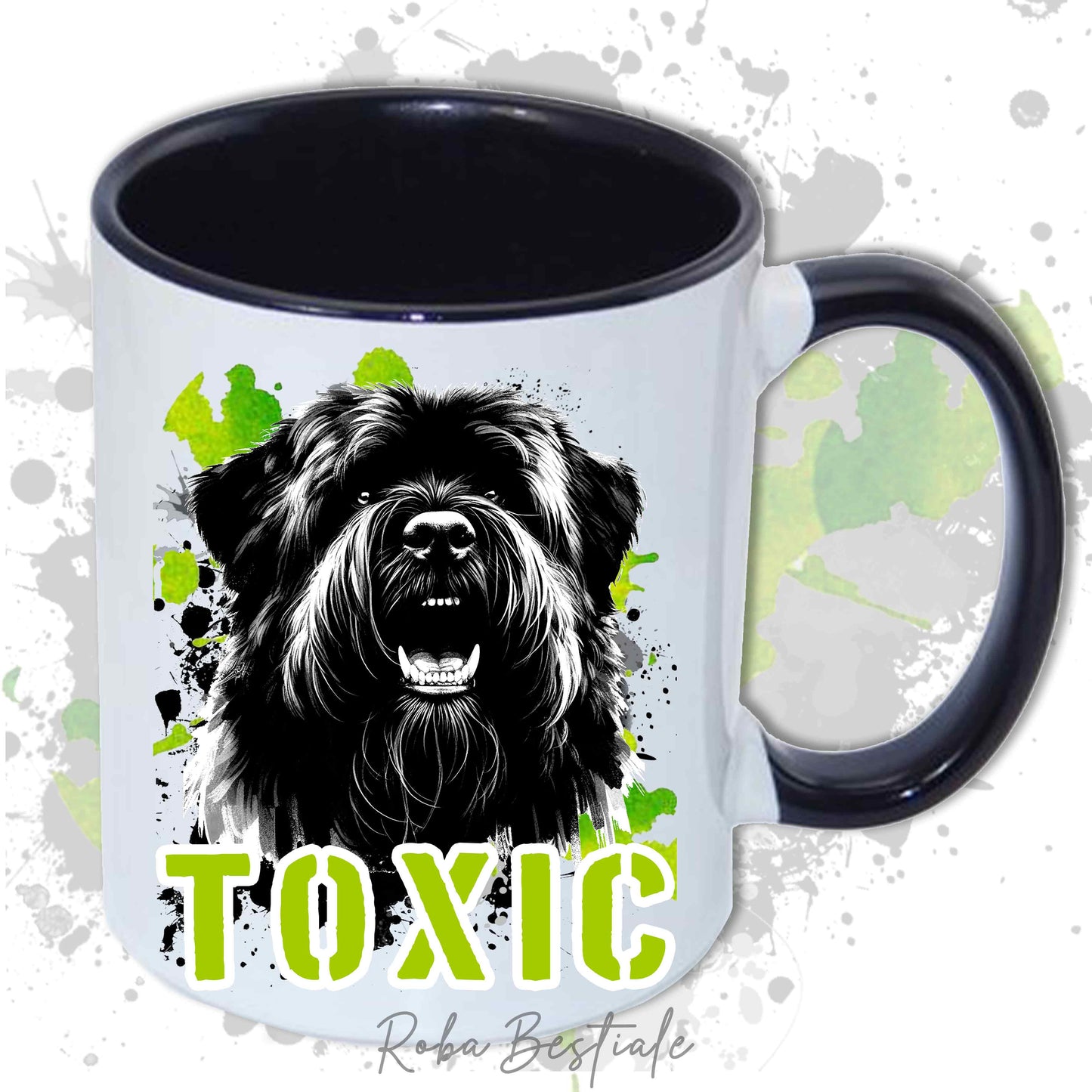 Tazza TOXIC - BOVARO DELLE FIANDRE - In Ceramica, con manico e interno in diversi colori - 330 ml