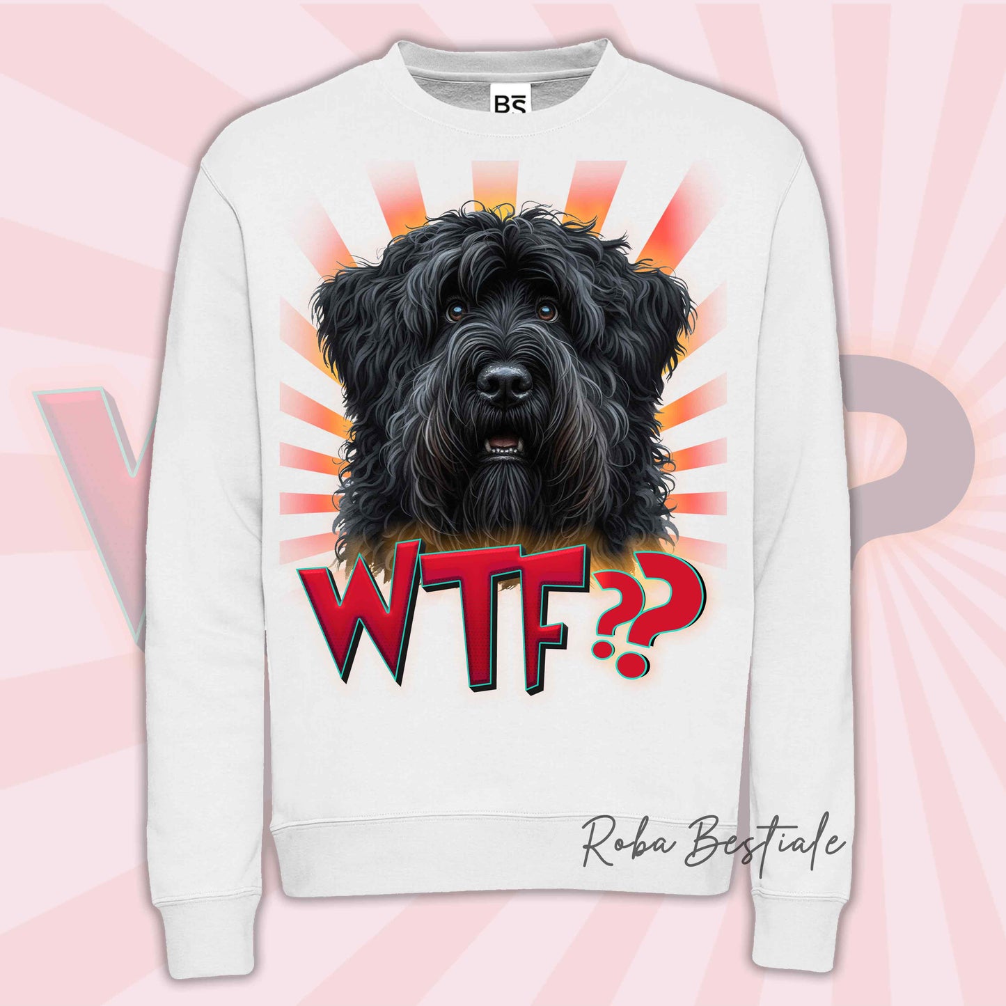 Felpa WTF?? - BOVARO DELLE FIANDRE - Girocollo, Unisex, in tanti colori! - dalla XS alla 3XL
