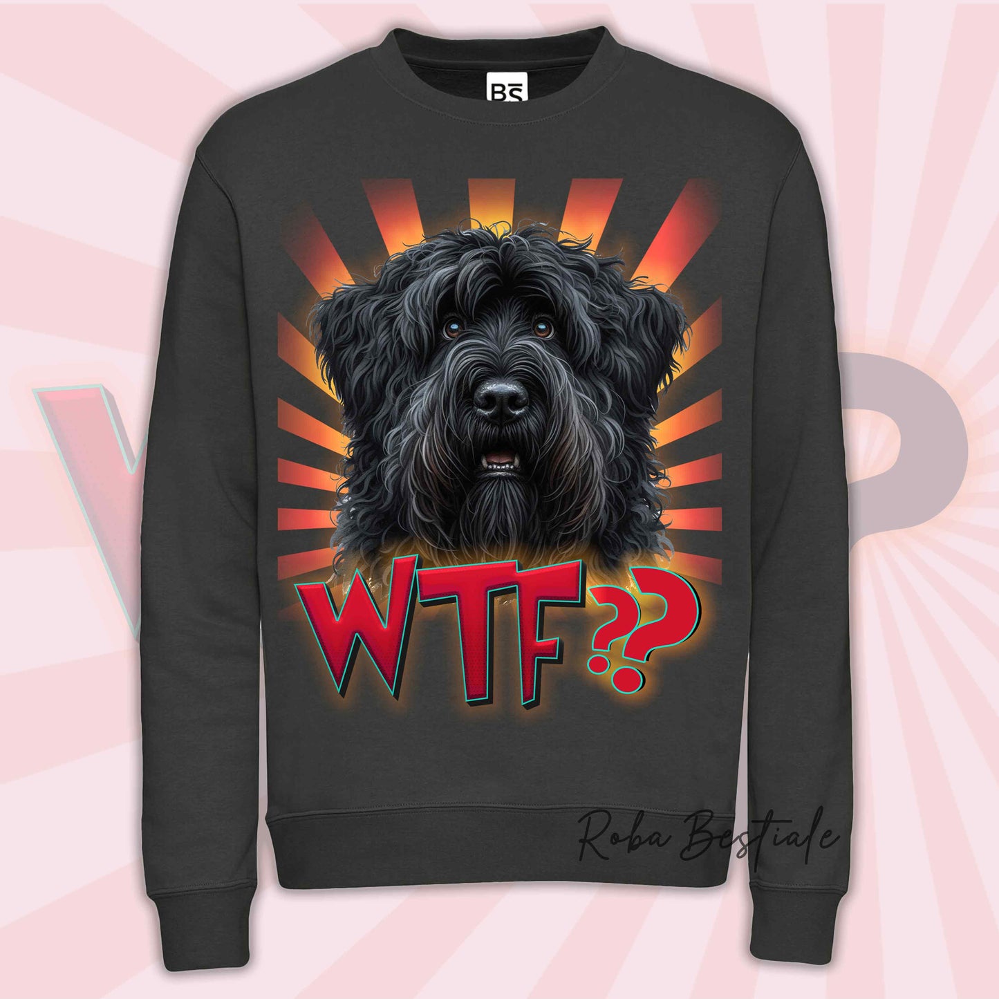 Felpa WTF?? - BOVARO DELLE FIANDRE - Girocollo, Unisex, in tanti colori! - dalla XS alla 3XL