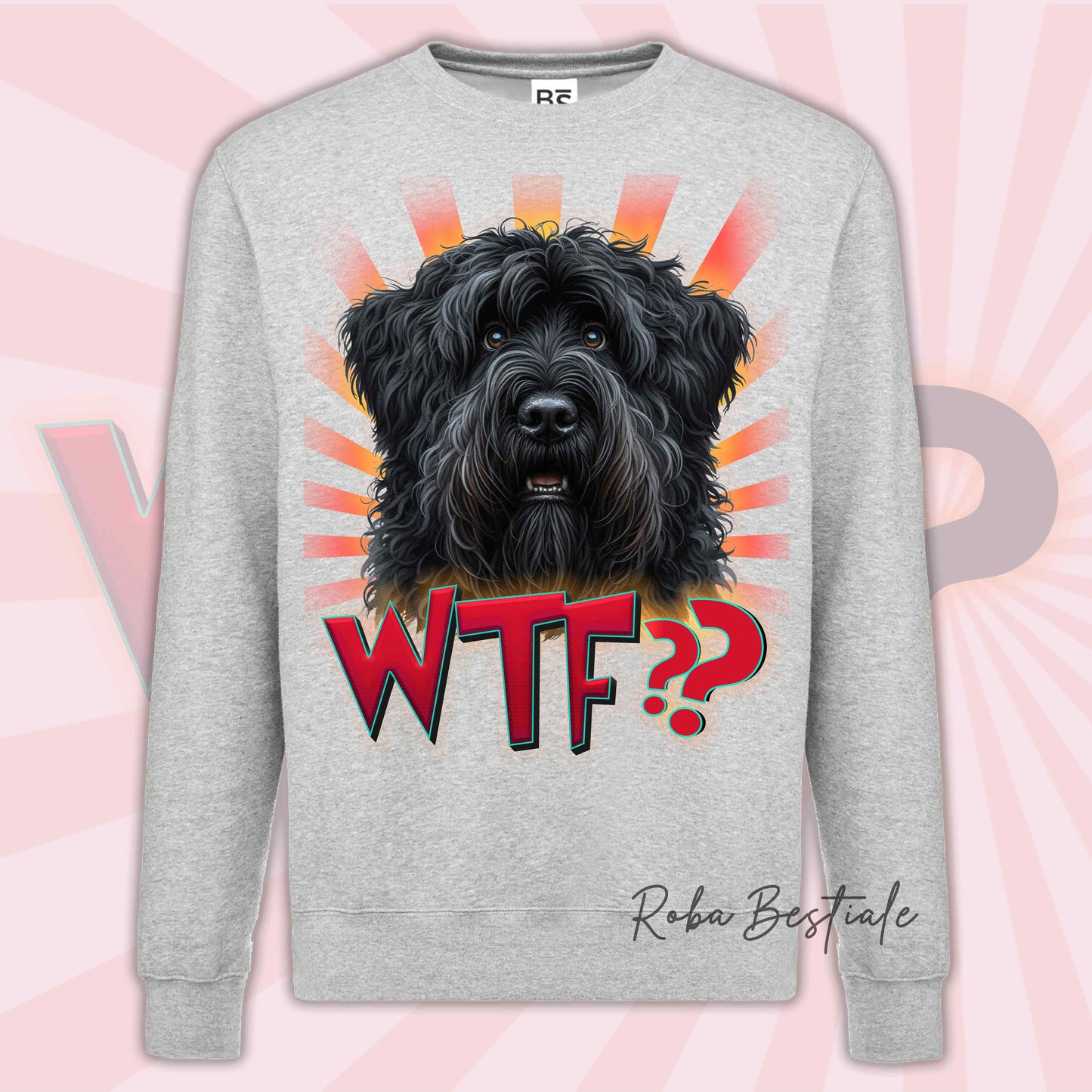 Felpa WTF?? - BOVARO DELLE FIANDRE - Girocollo, Unisex, in tanti colori! - dalla XS alla 3XL
