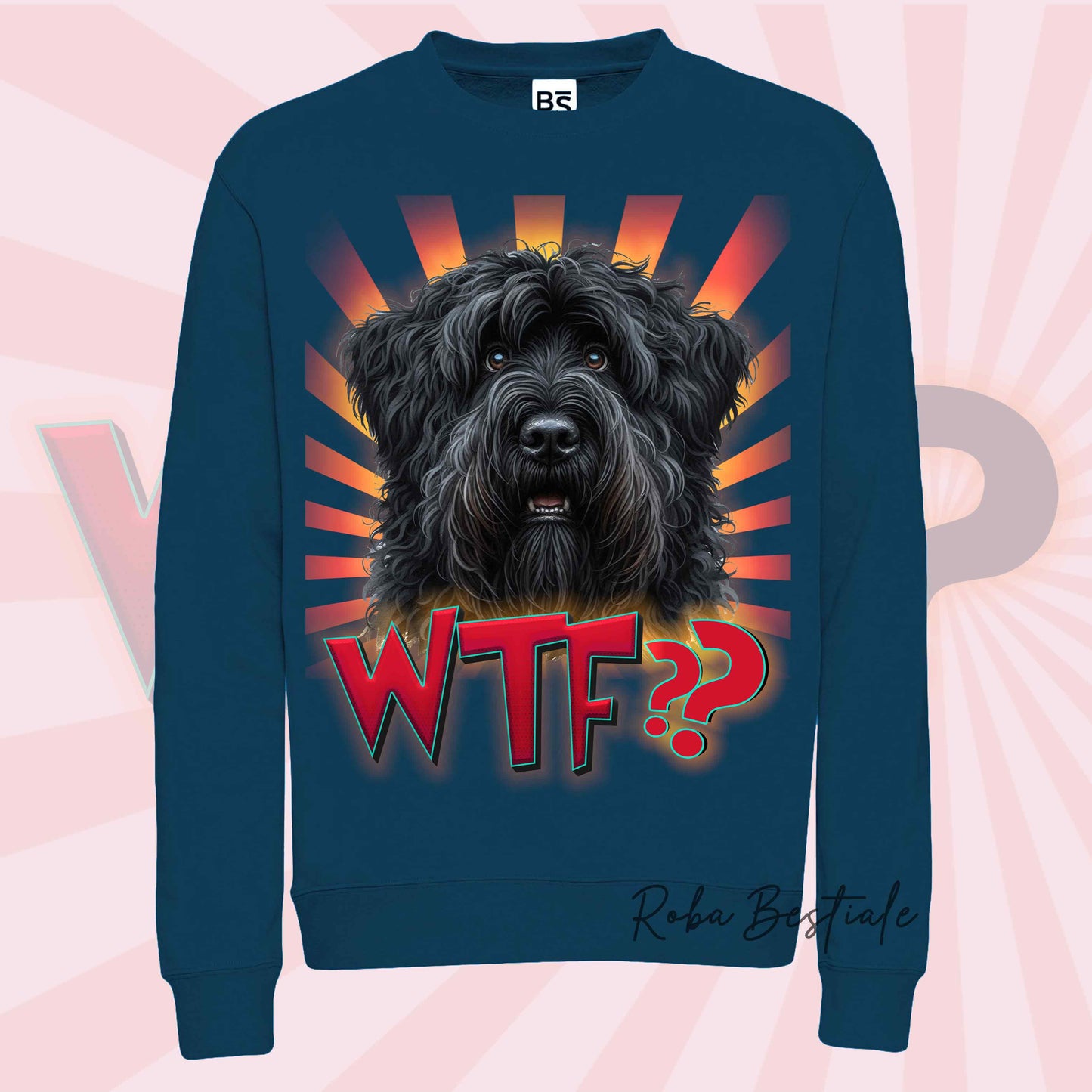 Felpa WTF?? - BOVARO DELLE FIANDRE - Girocollo, Unisex, in tanti colori! - dalla XS alla 3XL
