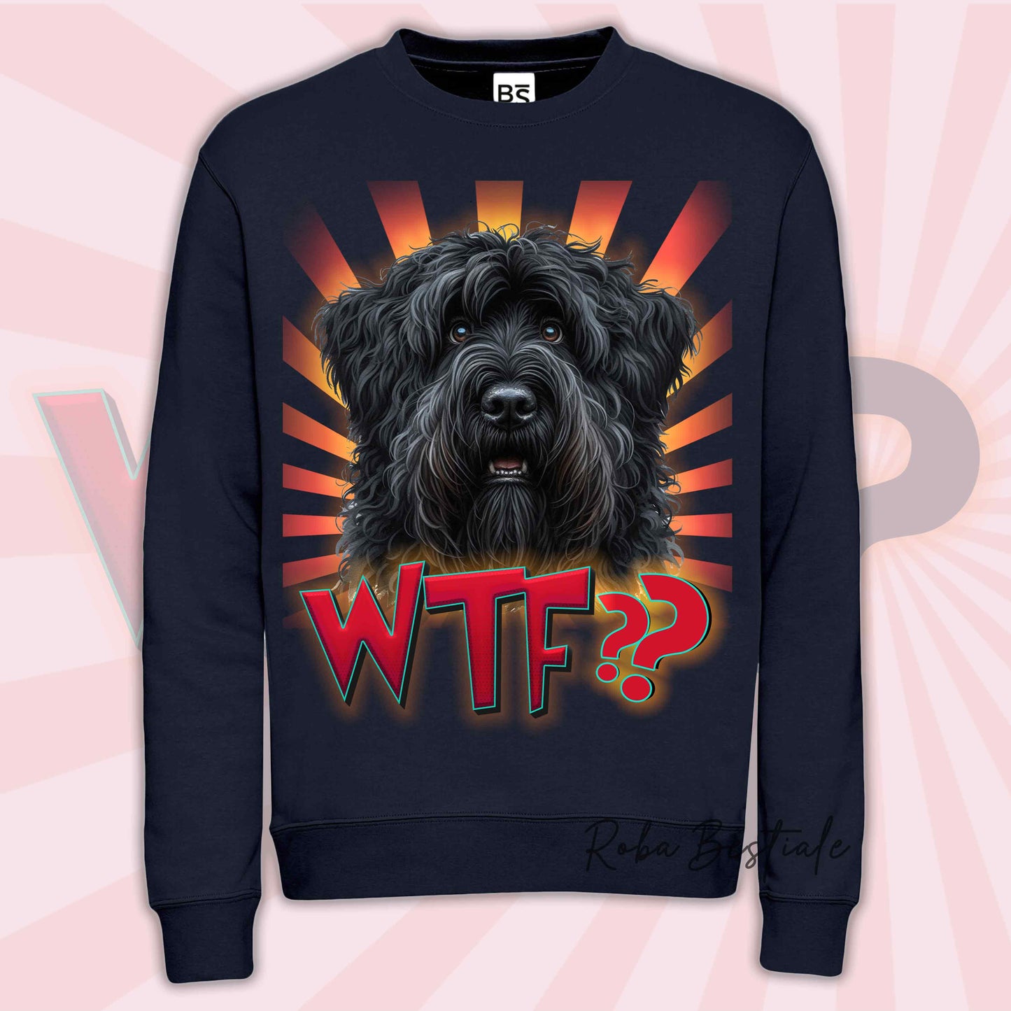 Felpa WTF?? - BOVARO DELLE FIANDRE - Girocollo, Unisex, in tanti colori! - dalla XS alla 3XL