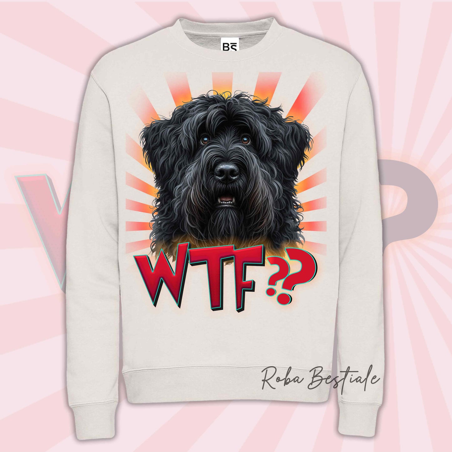 Felpa WTF?? - BOVARO DELLE FIANDRE - Girocollo, Unisex, in tanti colori! - dalla XS alla 3XL