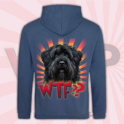 Felpa WTF?? - BOVARO DELLE FIANDRE - Con Cappuccio e Tasconi, Unisex, in tanti colori - dalla XS alla 5XL