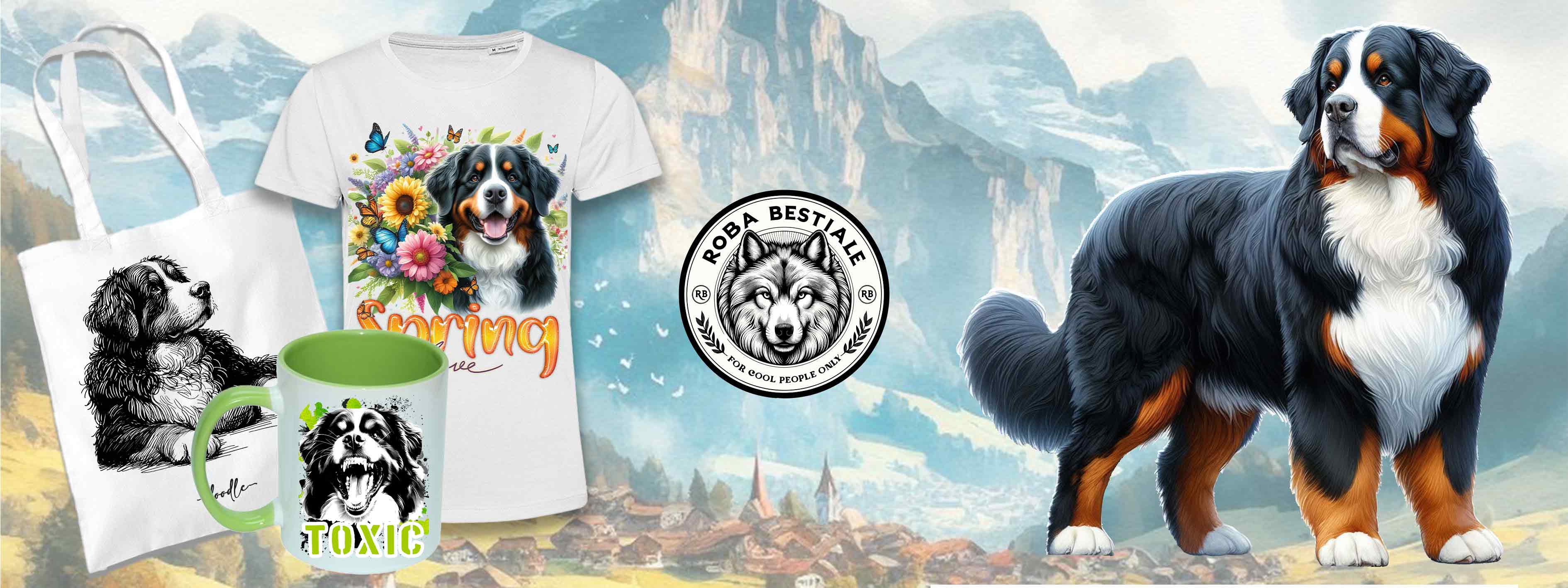 Maglietta La Vita è Migliore Con Un Cane Bovaro Del Bernese - Cotone E Poliestere - Foto 11