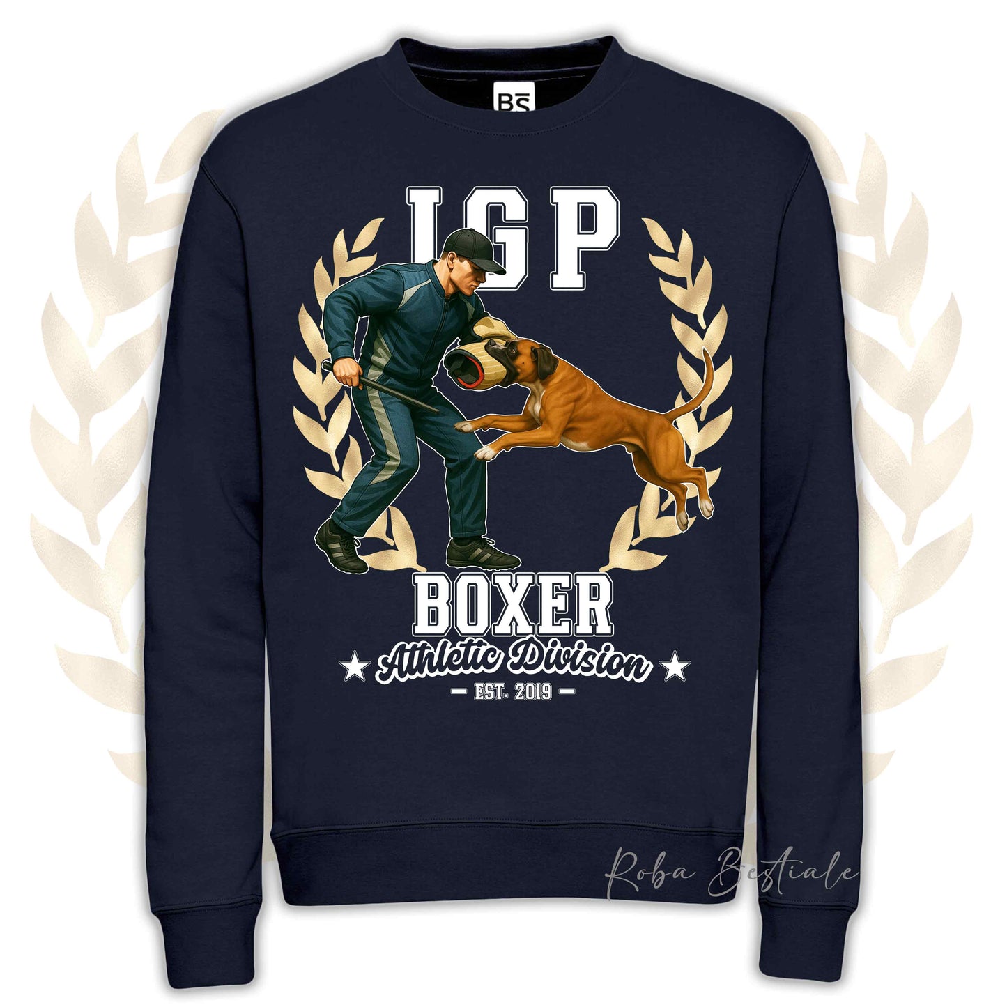 Felpa Invernale IGP ATTACK - BOXER Fulvo - Girocollo, Unisex, in tanti colori! - dalla XS alla 3XL