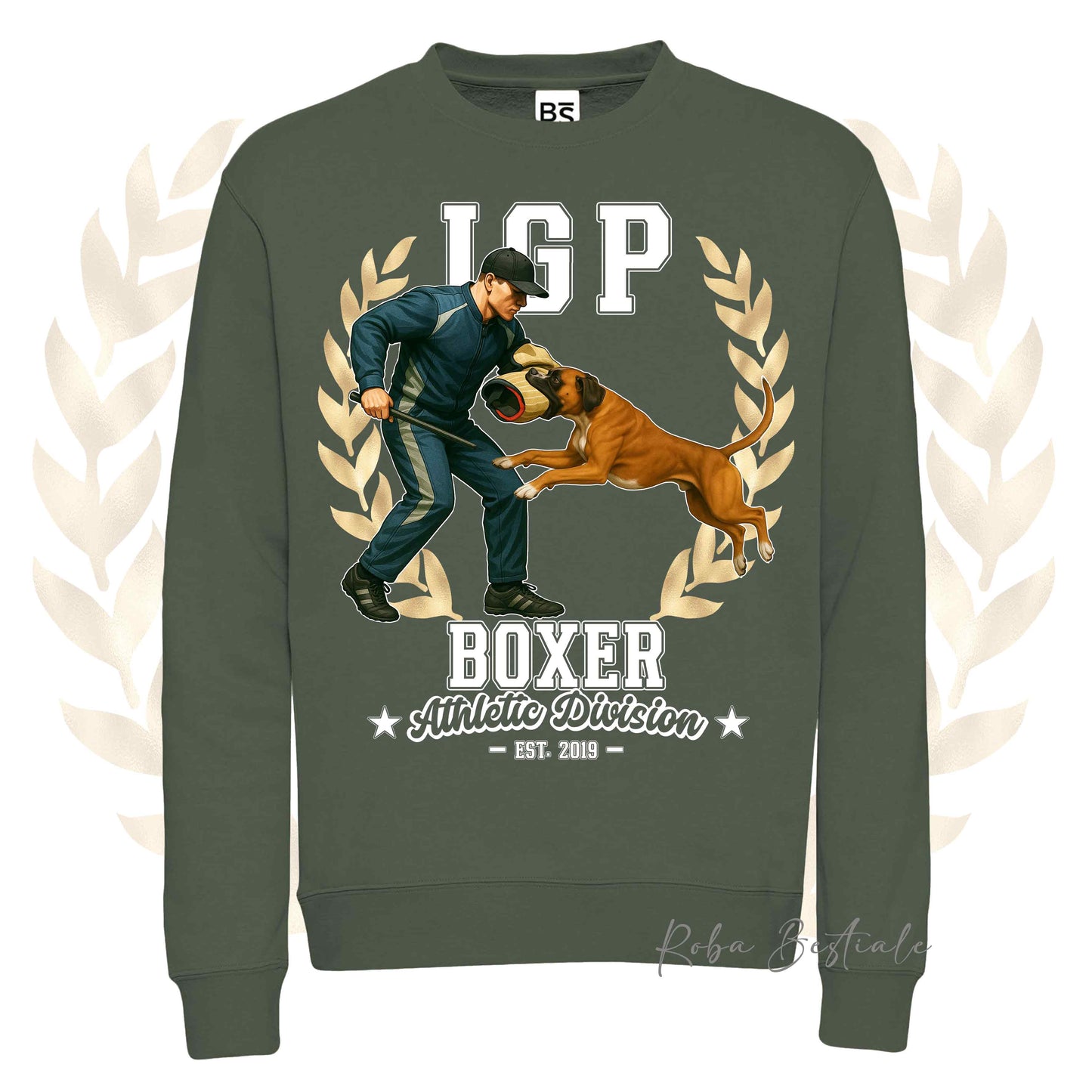 Felpa Invernale IGP ATTACK - BOXER Fulvo - Girocollo, Unisex, in tanti colori! - dalla XS alla 3XL