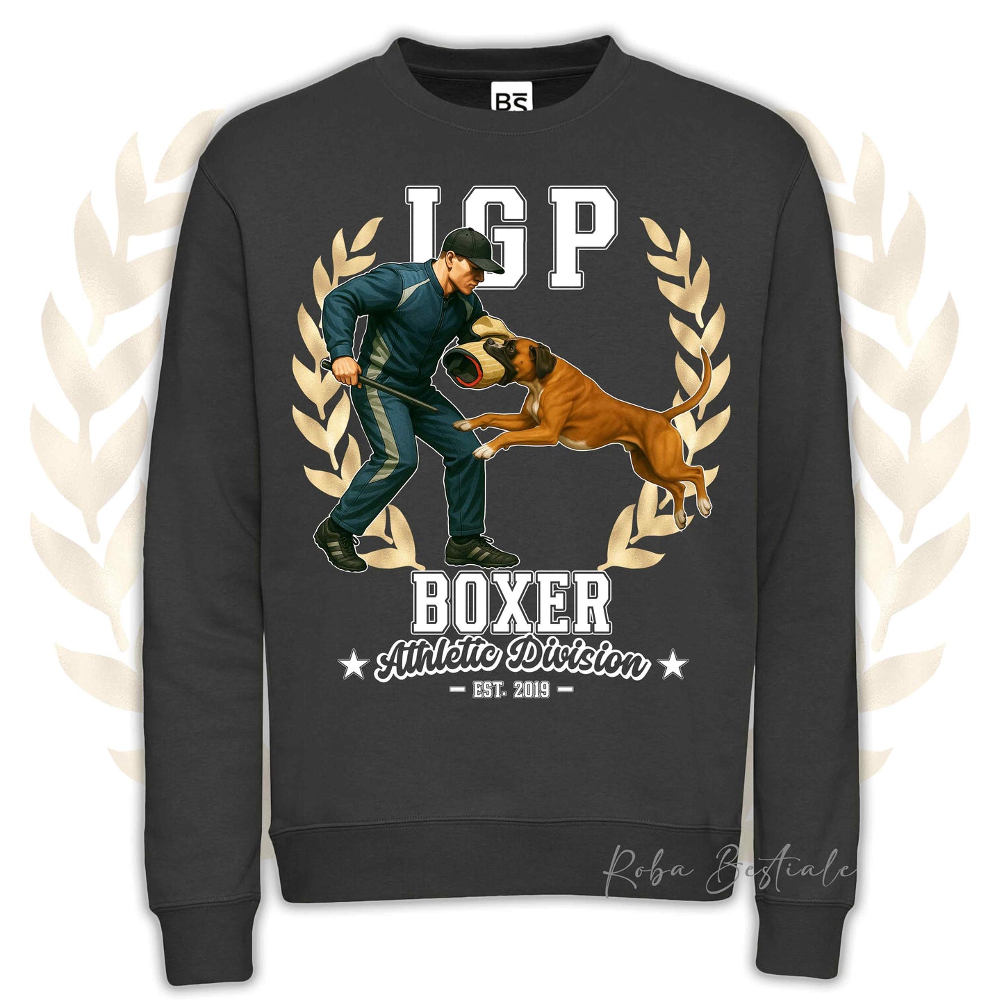 Felpa Invernale IGP ATTACK - BOXER Fulvo - Girocollo, Unisex, in tanti colori! - dalla XS alla 3XL