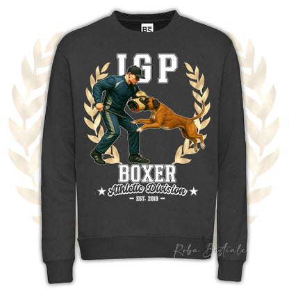 Felpa Invernale IGP ATTACK - BOXER Fulvo - Girocollo, Unisex, in tanti colori! - dalla XS alla 3XL