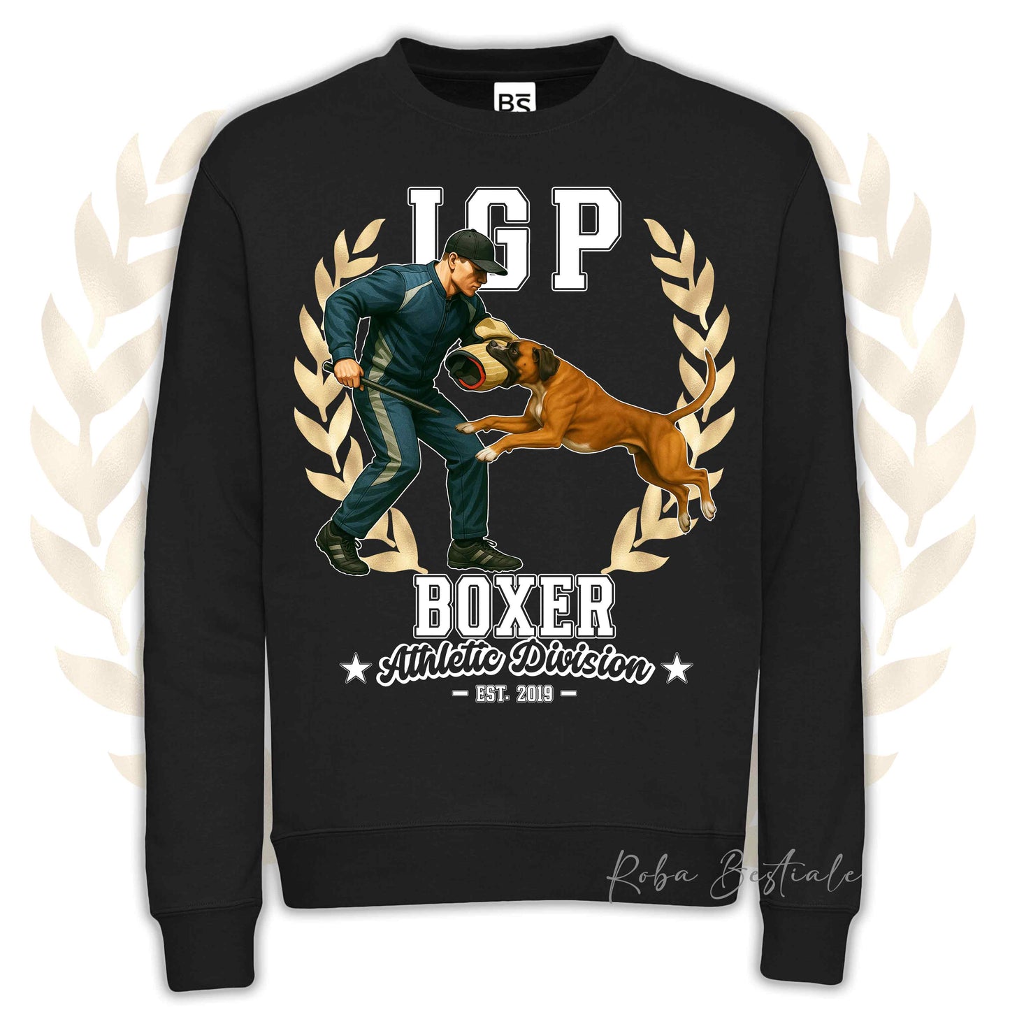 Felpa Invernale IGP ATTACK - BOXER Fulvo - Girocollo, Unisex, in tanti colori! - dalla XS alla 3XL