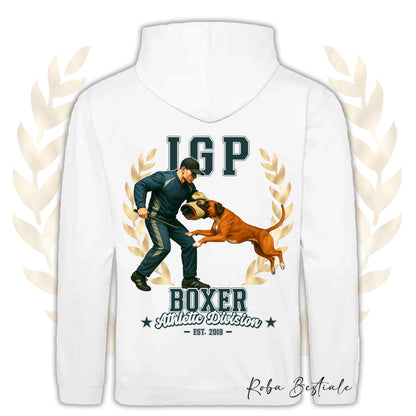 Felpa IGP ATTACK - BOXER Fulvo - Con Cappuccio e Tasconi, Unisex, in tanti colori - dalla XS alla 5XL