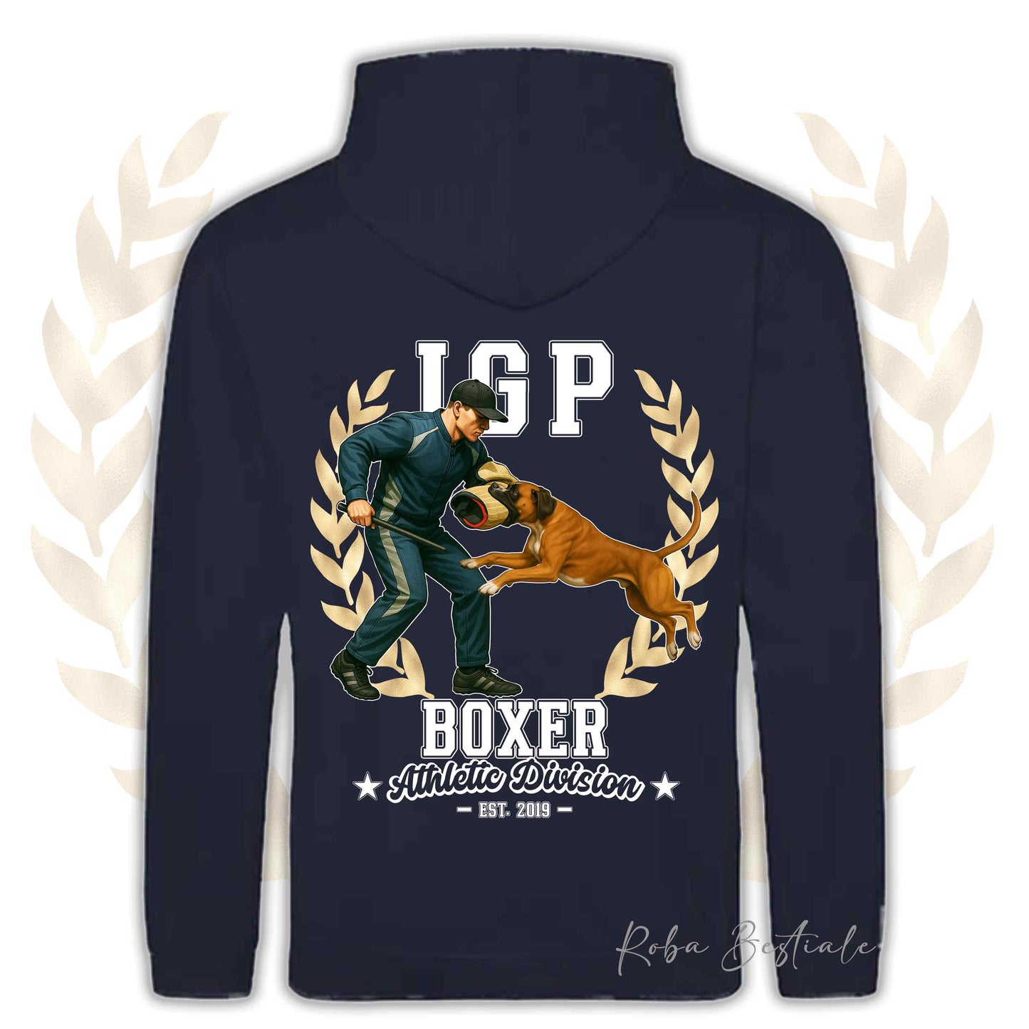 Felpa IGP ATTACK - BOXER Fulvo - Con Cappuccio e Tasconi, Unisex, in tanti colori - dalla XS alla 5XL