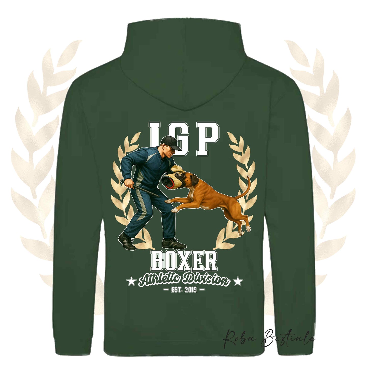 Felpa IGP ATTACK - BOXER Fulvo - Con Cappuccio e Tasconi, Unisex, in tanti colori - dalla XS alla 5XL
