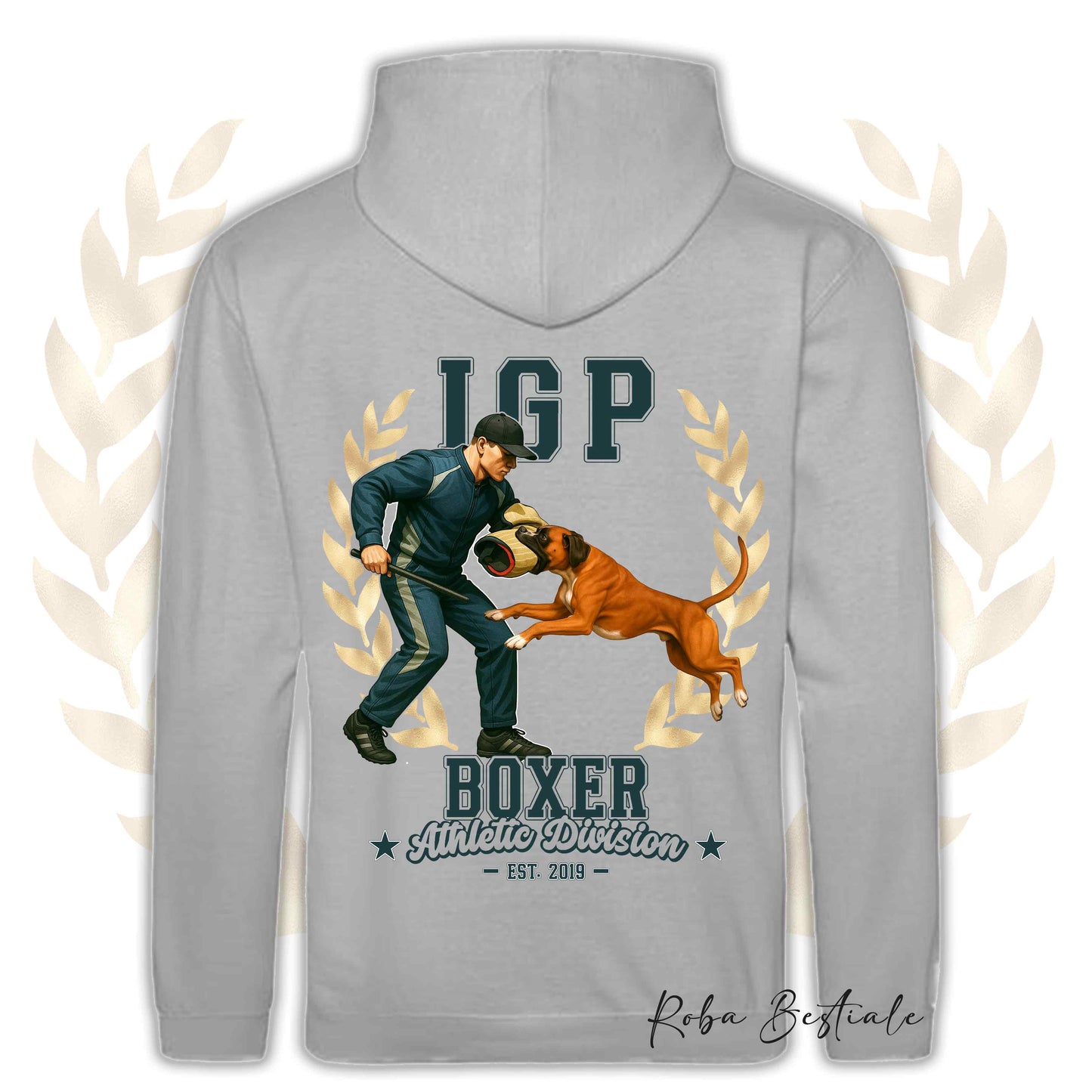 Felpa IGP ATTACK - BOXER Fulvo - Con Cappuccio e Tasconi, Unisex, in tanti colori - dalla XS alla 5XL