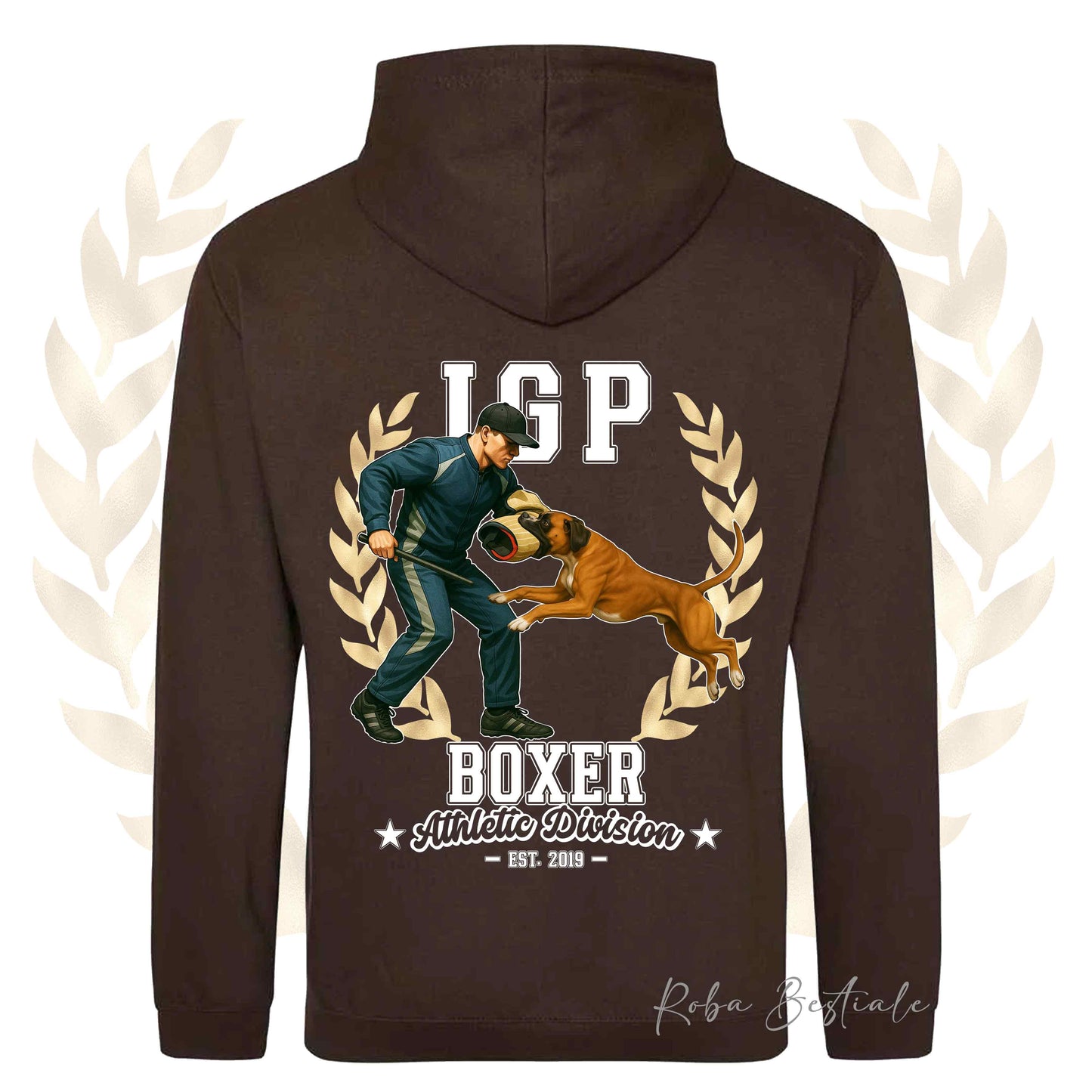 Felpa IGP ATTACK - BOXER Fulvo - Con Cappuccio e Tasconi, Unisex, in tanti colori - dalla XS alla 5XL
