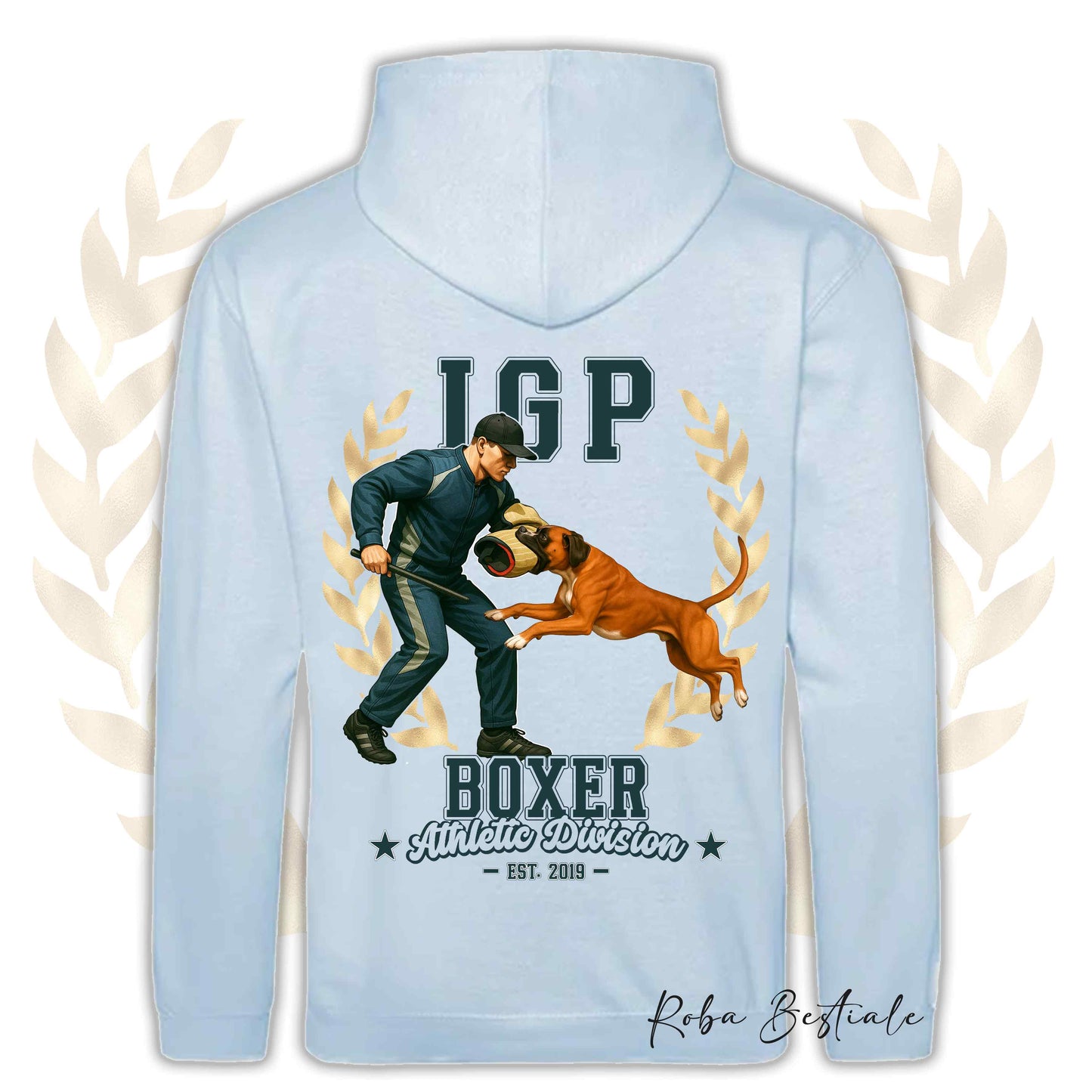 Felpa IGP ATTACK - BOXER Fulvo - Con Cappuccio e Tasconi, Unisex, in tanti colori - dalla XS alla 5XL