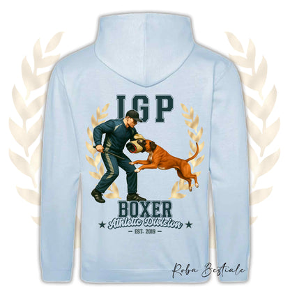 Felpa IGP ATTACK - BOXER Fulvo - Con Cappuccio e Tasconi, Unisex, in tanti colori - dalla XS alla 5XL