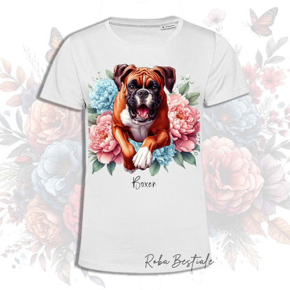 T-Shirt PEONY - BOXER Fulvo - Bianca, Uomo o Donna - dalla XS alla 5XL