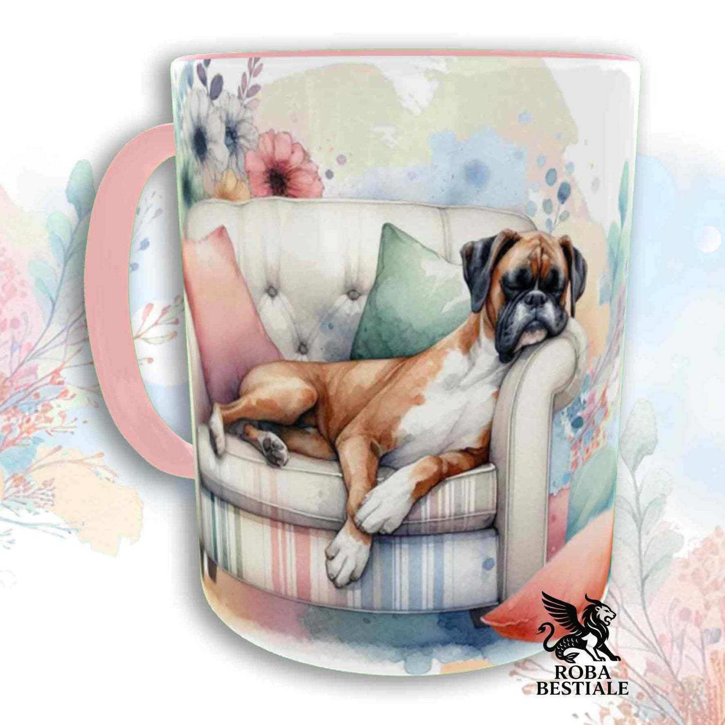 Tazza SOFT LIFE - BOXER Fulvo - In Ceramica, colore a scelta - 330 ml