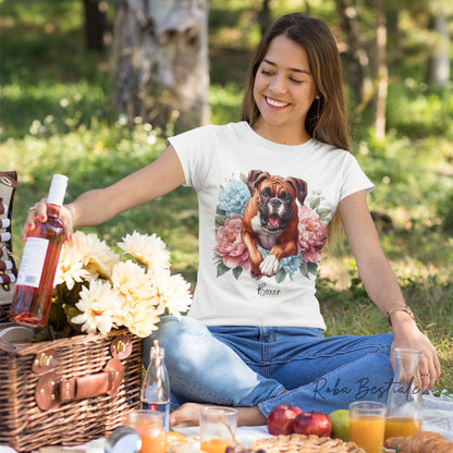 T-Shirt PEONY - BOXER Fulvo - Bianca, Uomo o Donna - dalla XS alla 5XL