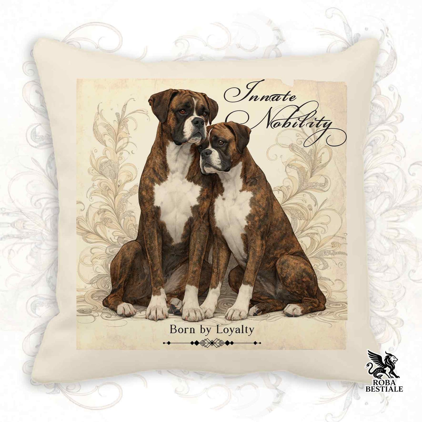 Cuscino NOBILITY - BOXER Tigrato - 100% Tela di Cotone - 40x40 cm