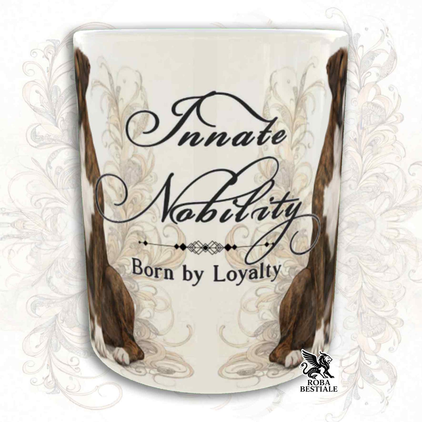 Tazza NOBILITY - BOXER Tigrato - Manico ORO - 330 ml - in Ceramica