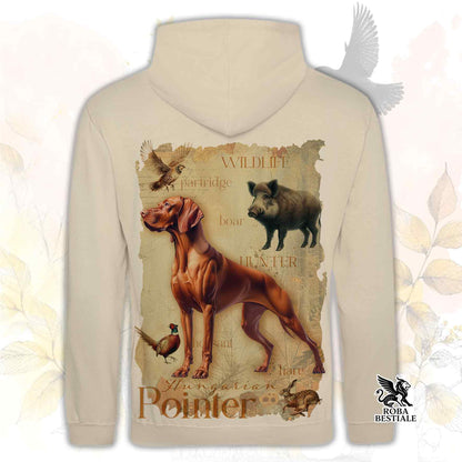 Felpa FIELD LEGACY - BRACCO UNGHERESE a Pelo Corto - VIZSLA - Con Cappuccio e Tasconi, Unisex - dalla XS alla 3XL