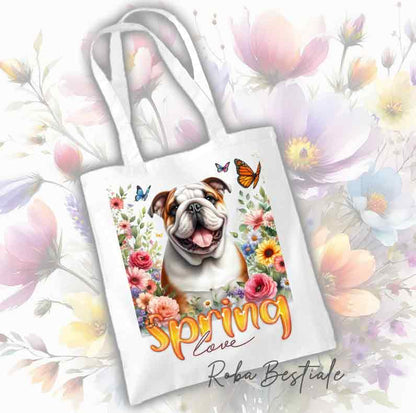 Tote Bag BULLDOG INGLESE - Collezione Spring Love