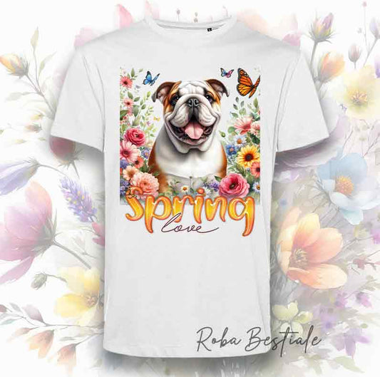 T-Shirt SPRING LOVE - BULLDOG INGLESE