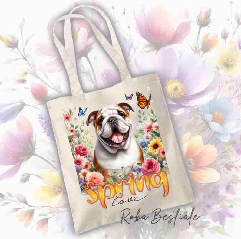 Shopper SPRING LOVE - BULLDOG INGLESE