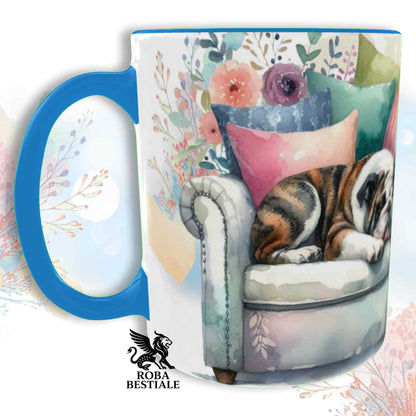 Tazza SOFT LIFE - BULLDOG INGLESE Tigrato - In Ceramica, colore a scelta - 330 ml