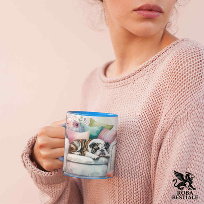 Tazza SOFT LIFE - BULLDOG INGLESE Tigrato - In Ceramica, colore a scelta - 330 ml