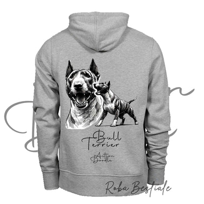Felpa ACTION DOODLE - BULL TERRIER Tigrato 1 - Unisex - Grigia - dalla XS alla 3XL