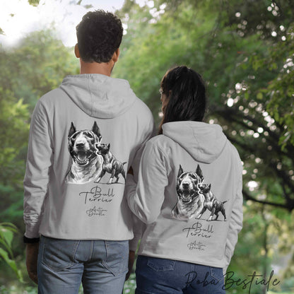 Felpa ACTION DOODLE - BULL TERRIER Tigrato 1 - Unisex - Grigia - dalla XS alla 3XL