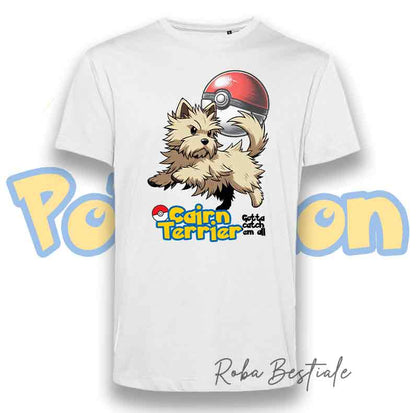 T-Shirt POKEMON - CAIRN TERRIER Crema