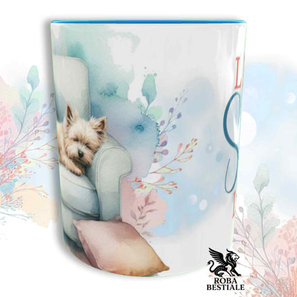 Tazza SOFT LIFE - CAIRN TERRIER Crema - In Ceramica, colore a scelta - 330 ml