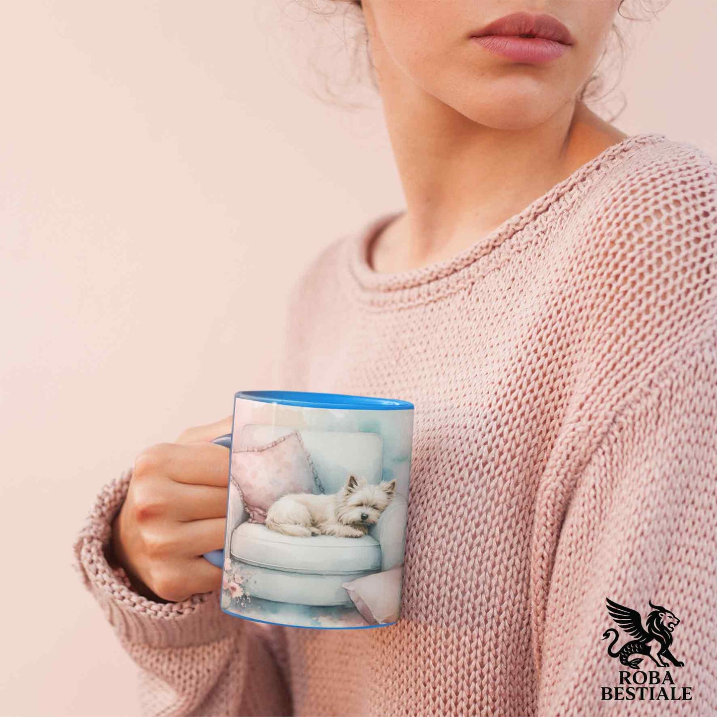 Tazza SOFT LIFE - CAIRN TERRIER Crema - In Ceramica, colore a scelta - 330 ml