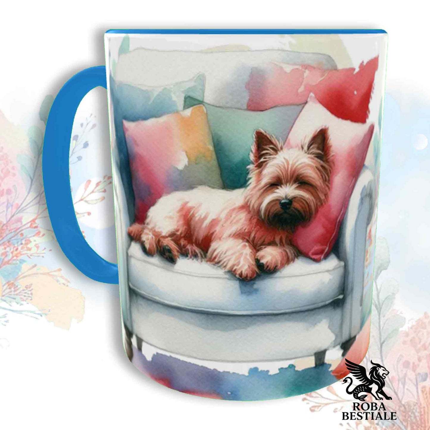 Tazza SOFT LIFE - CAIRN TERRIER Rosso - In Ceramica, colore a scelta - 330 ml