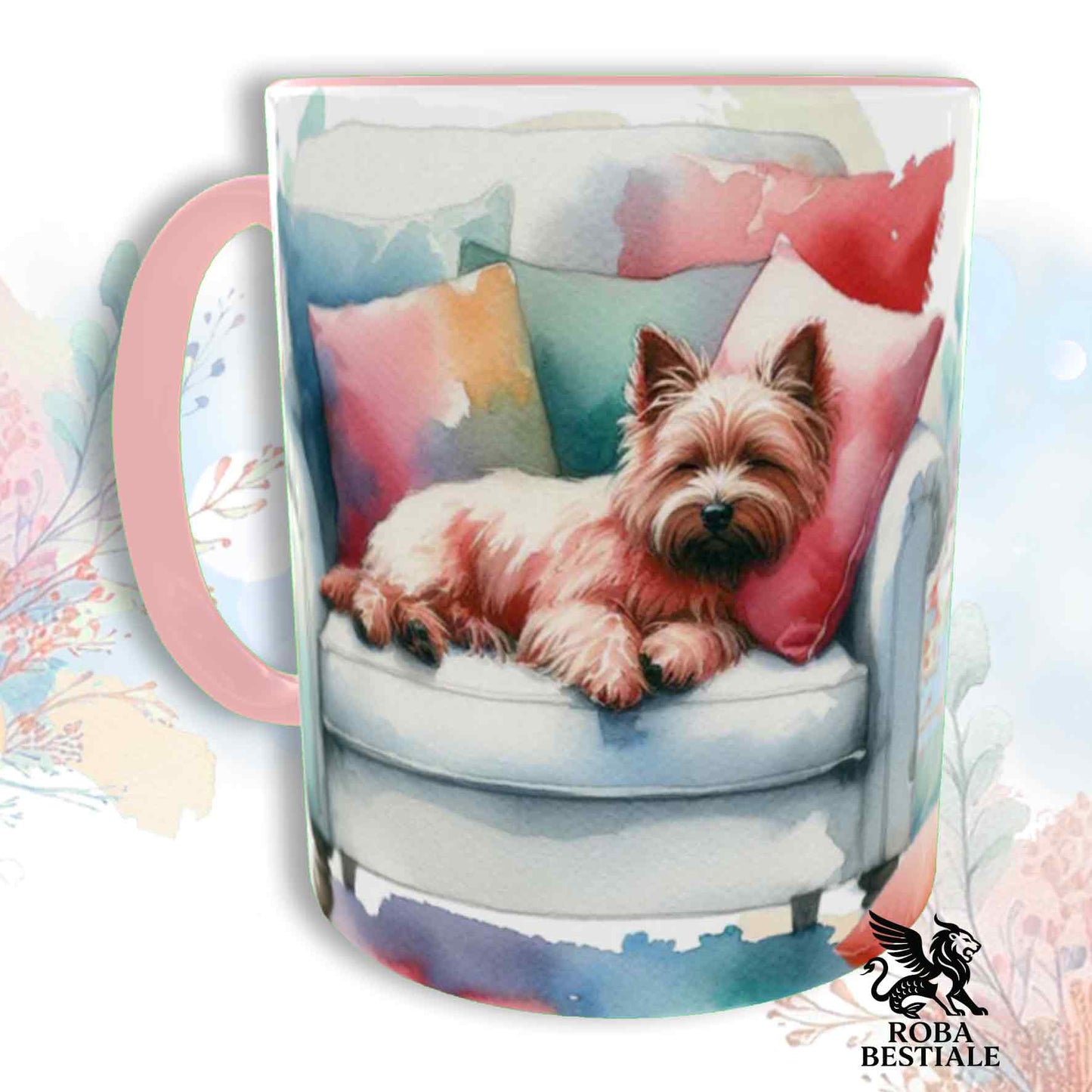 Tazza SOFT LIFE - CAIRN TERRIER Rosso - In Ceramica, colore a scelta - 330 ml