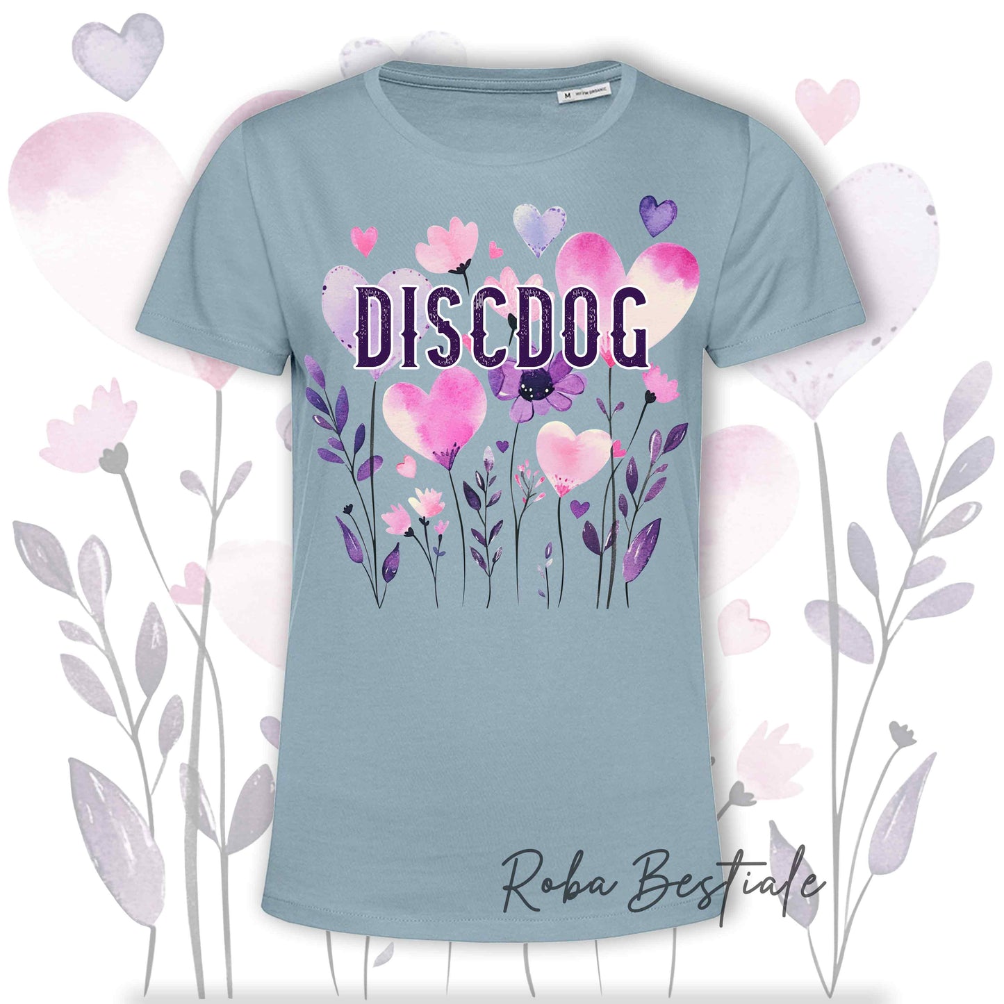 T-Shirt CANDY - DISC DOG - 6 COLORI DISPONIBILI - Uomo o Donna, 100% Cotone, dalla XS alla 5XL