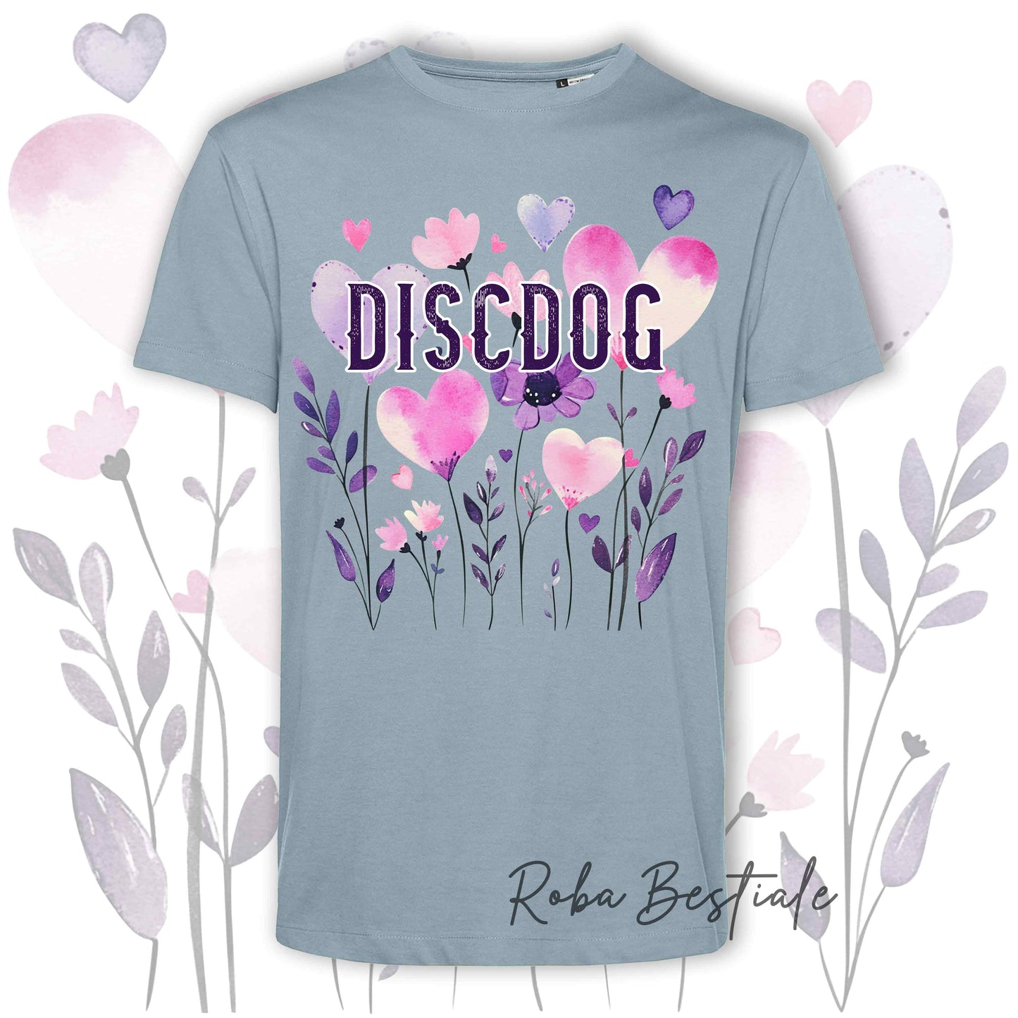 T-Shirt CANDY - DISC DOG - 6 COLORI DISPONIBILI - Uomo o Donna, 100% Cotone, dalla XS alla 5XL