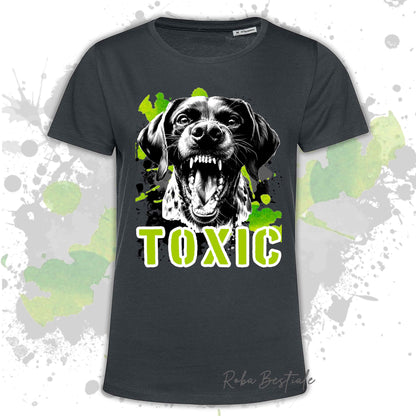 T-Shirt TOXIC - CANE DA FERMA TEDESCO A PELO CORTO - KURZHAAR - Uomo o Donna, disponibile in tanti colori - dalla XS alla 5XL