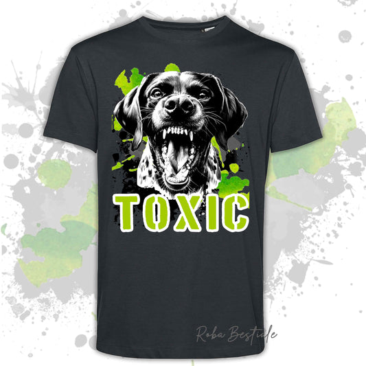 T-Shirt TOXIC - CANE DA FERMA TEDESCO A PELO CORTO - KURZHAAR - Uomo o Donna, disponibile in tanti colori - dalla XS alla 5XL
