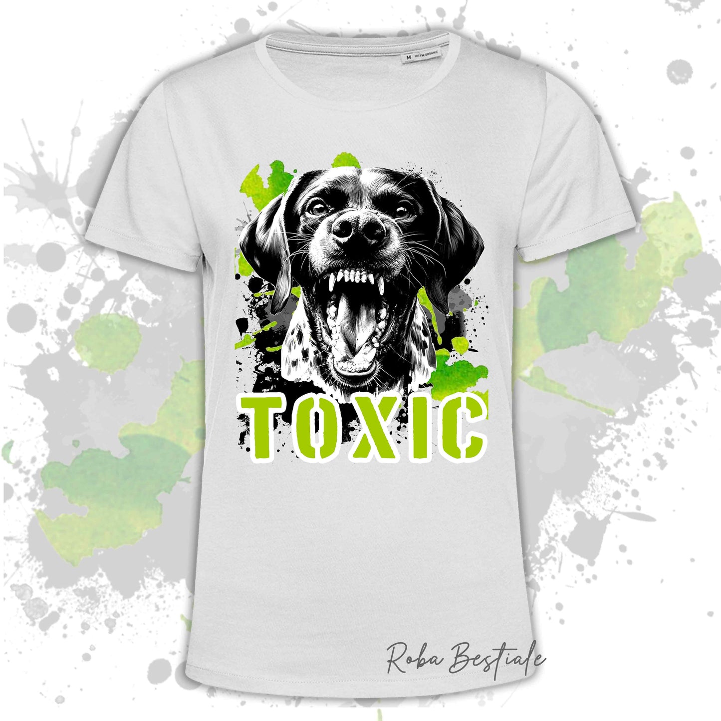 T-Shirt TOXIC - CANE DA FERMA TEDESCO A PELO CORTO - KURZHAAR - Uomo o Donna, disponibile in tanti colori - dalla XS alla 5XL