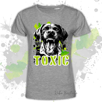 T-Shirt TOXIC - CANE DA FERMA TEDESCO A PELO CORTO - KURZHAAR - Uomo o Donna, disponibile in tanti colori - dalla XS alla 5XL
