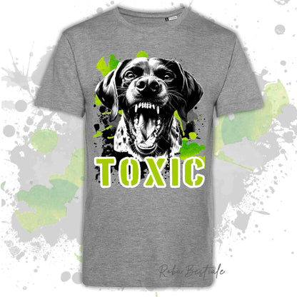 T-Shirt TOXIC - CANE DA FERMA TEDESCO A PELO CORTO - KURZHAAR - Uomo o Donna, disponibile in tanti colori - dalla XS alla 5XL