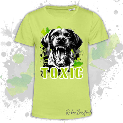 T-Shirt TOXIC - CANE DA FERMA TEDESCO A PELO CORTO - KURZHAAR - Uomo o Donna, disponibile in tanti colori - dalla XS alla 5XL